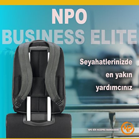 NPO Business Elite 15,6"-16" Notebook Sırt Çantası-Gri