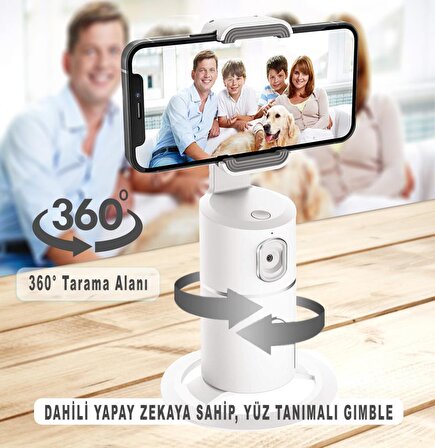 NPO PHPro-W Akıllı 360° Yüz ve Vucut Takipli,Şarjlı, Yapay Zeka Destekli Canlı Yayın Telefon Gimbalı