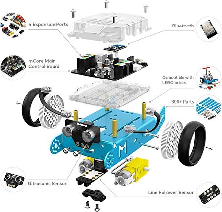 Makeblock mBot Robot Kiti Dongle ile, STEM Projeleri