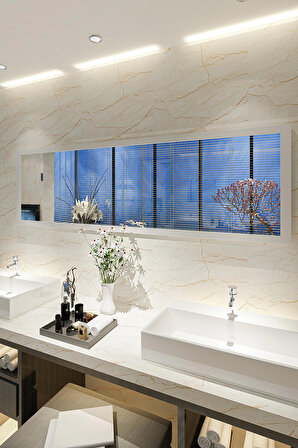 Givayo Wood's Nexus Modern Duvar Aynası 145x45 Beyaz