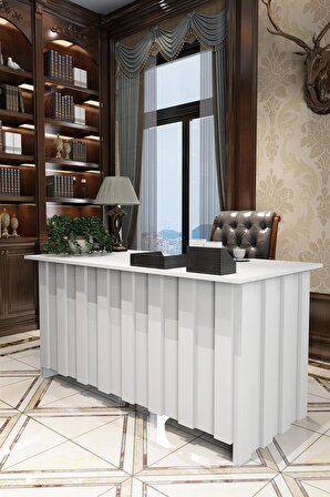 Givay Wood's Toucan Ofis Masası Beyaz  150x75