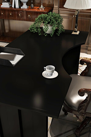 Givay Wood's Toucan Ofis Masası Siyah 150x75