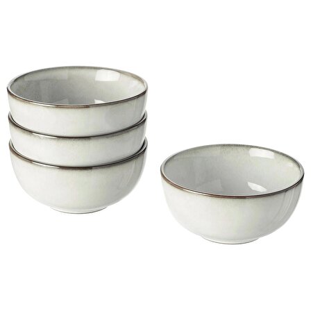 16 Parça GLADELİG Yemek Takımı MeridyenDukkan Gri Renk Modern Set Stoneware