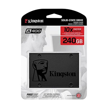 Kingston A400 2.5 inç 240 GB Sata 3.0 350 MB/s 500 MB/s SSD 