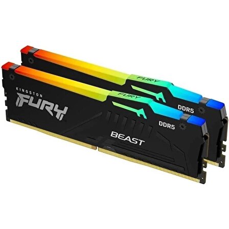 Kingston FURY Beast 64GB DDR5 5200MHz CL40 Performans Rami Kit (2x32GB) OUTLET
