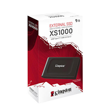 Kingston XS1000 1TB Mini USB 3.2 Gen 2 Siyah Taşınabilir SSD