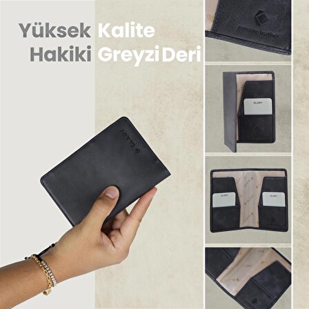 Glary GL203DB 1.Sınıf Kalite Hakiki Deri (Genuine Leather) Portmone Unisex Pasaport Cüzdanı-Lacivert