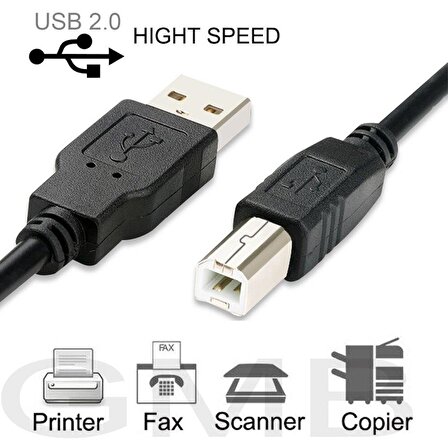 Ancheyn USB Yazıcı Printer Arabağlantı Kablosu USB2.0 Yüksek Hız 1.5M 4951