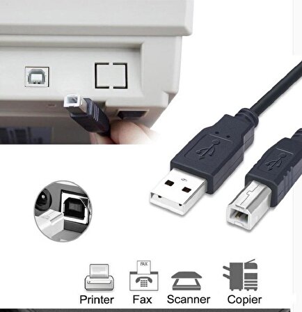 Ancheyn USB Yazıcı Printer Arabağlantı Kablosu USB2.0 Yüksek Hız 1.5M 4951