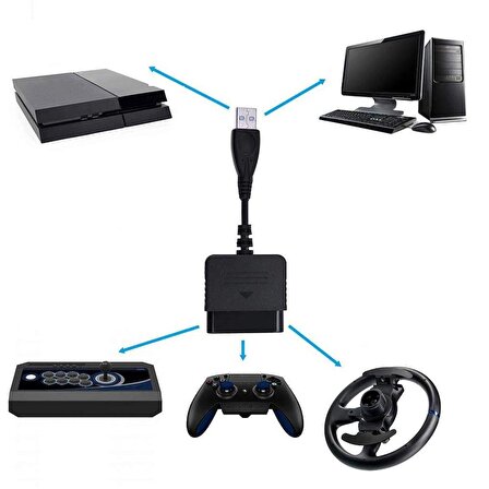 Ancheyn USB to PS2 PS3 PC Bilgisayar Oyun Kolu Çevirici Dönüştürücü 5023