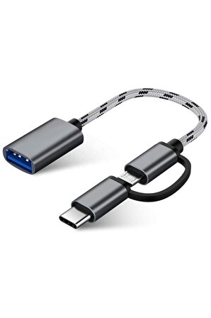 Ancheyn USB 3.0 OTG To Type C Micro USB Data Şarj Çevirici Dönüştürücü Adaptör 4901