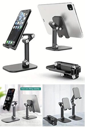 Kademeli Katlanabilir Masaüstü Telefon Standı Tablet Standı Taşınabilir Telefon Şarj Stant 