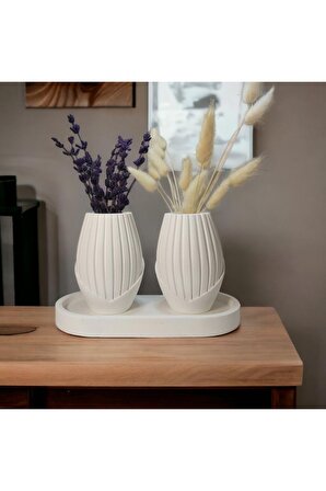 Dekoratif salon vazo seti dekoratif aksesuar, vazo, hediyelik, biblo, ev dekorasyon ürünleri