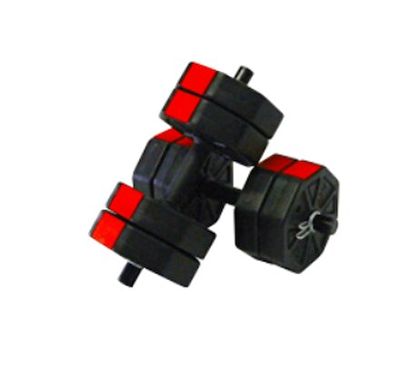 TAN SPOR 20 Kg Dambıl - Kısa Bar - Ağırlık - Vücut Geliştirme Fitness Dumbell Seti