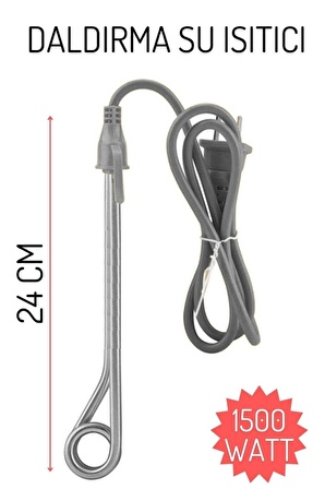 Daldırma Tip Su Isıtıcı 1500W 24 CM