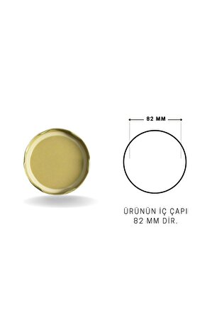 Twıst-Of 20 Lİ  82 mm Gold Altın Sarısı Cam Kavanoz Kapağı (20 Adet)
