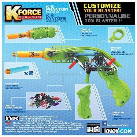 K’Nex K-Force K-5 Phantom Yapı Seti Knex 47538