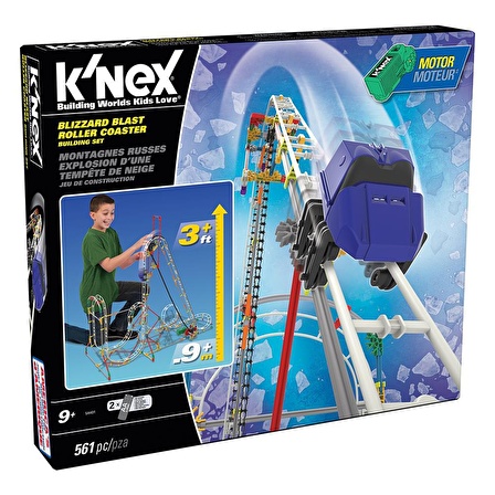 K’Nex Blizzard Blast Roller Coaster Seti (Motorlu) Thrill Rides Knex