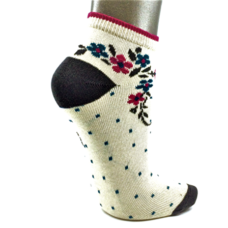 6 çift: (Moda Desen) Çift Kat İp Çorabın Tümü Tam Takviye (Bayan Pamuklu Patik) (36-40)