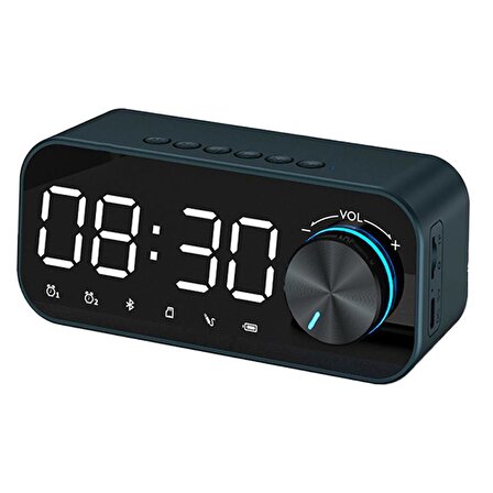 UpWay Dijital Çalar Saat LED Ekran Bluetooth Hoparlör MP3 FM Radyo Alarm Masa Saati