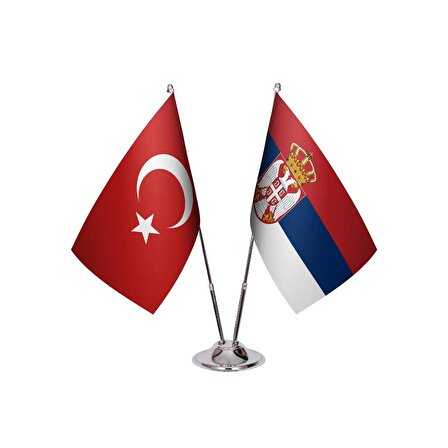 Sırbistan İkili Masa Bayrağı