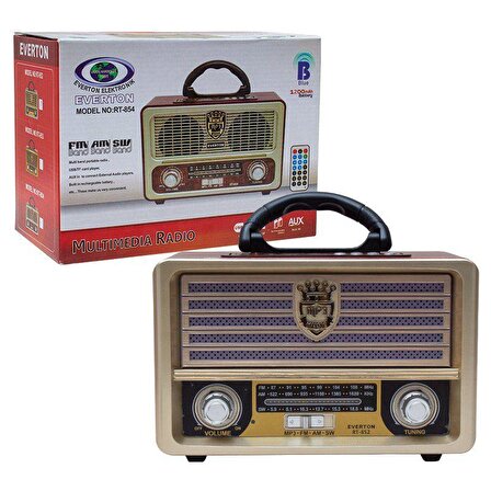 Everton RT-852 Bluetoothlu Müzik Kutulu Nostaljik Radyo Usb Mp3 Player
