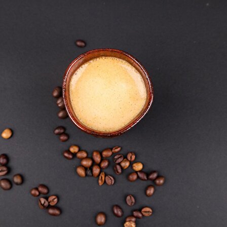 Perlotus 100 Ml Seramik Kulpsuz El Yapımı Yamuk Espresso Fincanı-Ottoman Serisi-1 Adet 