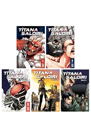 Titana Saldırı 1-5 Cilt Manga Seti (1-2-3-4-5)