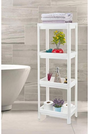 Shelf 3 Katlı Raf Ünitesi - Mutfak - Banyo Depolama Rafı