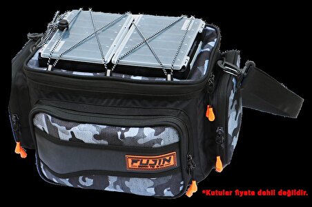 Fujin Black Camo Helper Bag Balıkçı Çantası