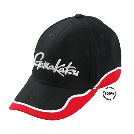 GAMAKATSU Stremline Siyah-Kırmızı Şapka