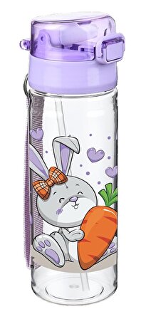500ml Darbeye Isıya Dayanıklı Pipetli Suluk Matara BPA İçermez SYG435-Tavşan