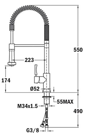 TEKA INX 939 KROM ARMATÜR 749390200