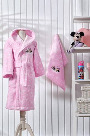 Özdilek Minnie Mouse Awesome Disney Lisanslı Çocuk Havlu Bornoz Seti 11/12 Yaş