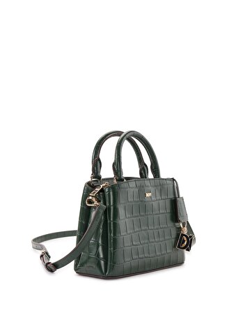 Dkny Koyu Yeşil Kadın 21x16x8 cm Deri Çapraz Çanta R23DP465XFM