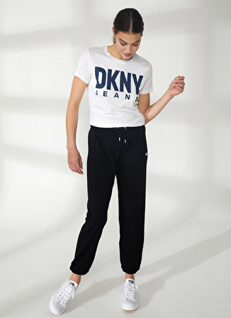 Dkny Jeans Bisiklet Yaka Düz Siyah Kadın T-Shirt DP2P3235