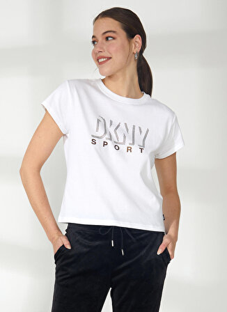 Dkny Jeans Bisiklet Yaka Düz Beyaz Kadın T-Shirt DP2T9147