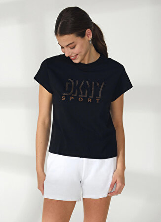 Dkny Jeans Bisiklet Yaka Düz Siyah Kadın T-Shirt DP2T9147