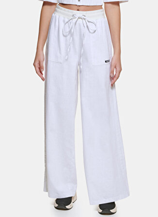 Dkny Jeans Yüksek Bel Regular Fit Beyaz Kadın Pantolon E2EK2HVJ
