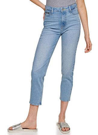 Dkny Jeans Yüksek Bel Straight Paça Regular Straight İndigo Kadın Denim Pantolon E2RK0780