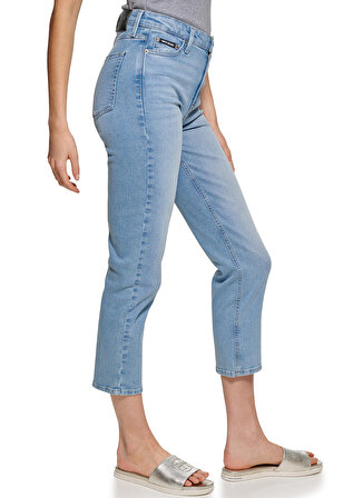 Dkny Jeans Yüksek Bel Straight Paça Regular Straight İndigo Kadın Denim Pantolon E2RK0780