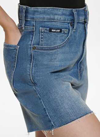 Dkny Jeans Yüksek Bel Mom Fit Mavi Kadın Denim Şort E2RL0779