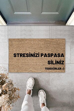 Modern Kapı Önü Paspas - Stresinizi Paspasa Siliniz - Özel Kapı Önü Paspası