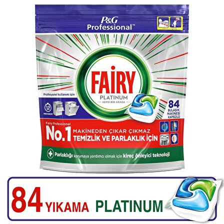 Fairy Prof Platinum Bulaşık Makinesi Tableti 84'lü 