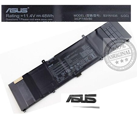 Asus Zenbook UX310, UX410, B31N1535  Orjınal Batarya