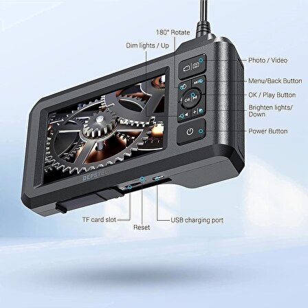 Depstech DS300 4,3" IPS LCD 5m Borescope Endoskop Kamera