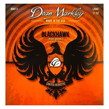 Dean Markley Blackhawk 8011 Kaplamalı 11-52 Medium Light Akustik Gitar Takım Tel