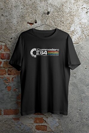 Commodore 64 Siyah Unisex Tshirt