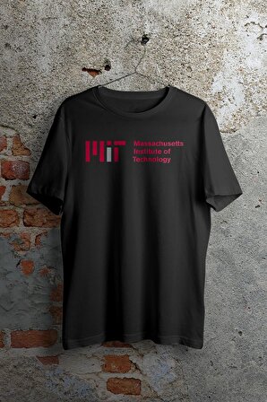 MIT Massachusetts Institute Of Technology Siyah Unisex Tshirt