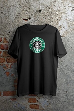 Starbucks Logo Siyah Unisex Tshirt